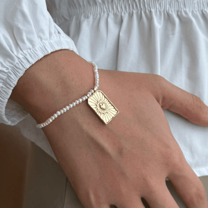 SAGRADO CORAZÓN PEARL BRACELET - PULSERAS - Malandra Jewelry - TP2122