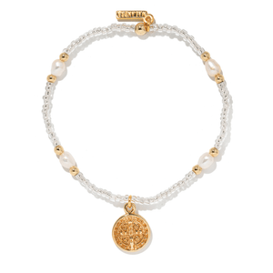 Saint Benedict Crystal Pearl Bracelet - PULSERAS - Malandra Jewelry - TP2468