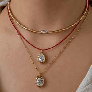 Scarlet Golden Drop Necklace - COLLARES - Malandra Jewelry - TC2689