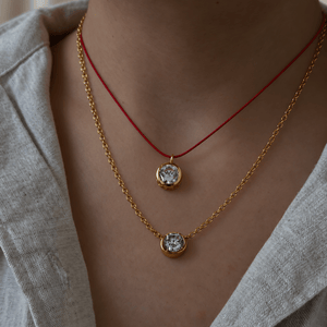 Scarlet Golden Oval Necklace - COLLARES - Malandra Jewelry - TC2686