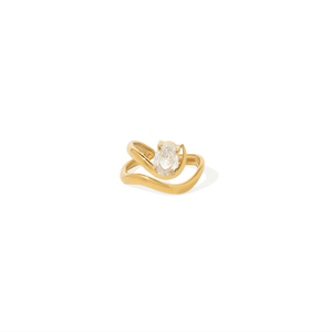SCULPTED HALO RING - ANILLOS - Malandra Jewelry - EUWR354-JDR0310007