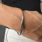 SCULPTED SILVER BRACELET - PULSERAS - Malandra Jewelry - EUWP184.P - JDB201289 - S
