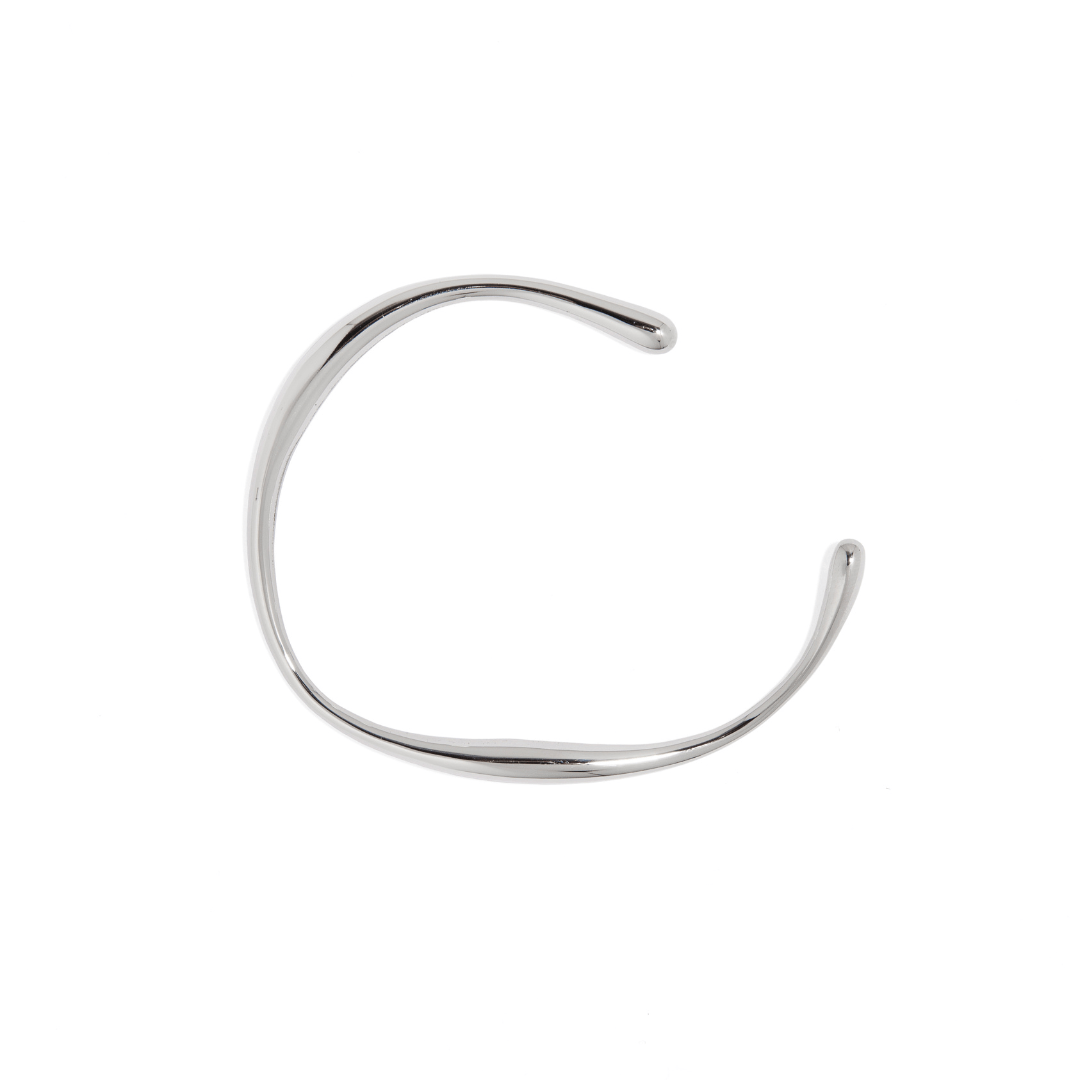 SCULPTED SILVER BRACELET - PULSERAS - Malandra Jewelry - EUWP184.P - JDB201289 - S
