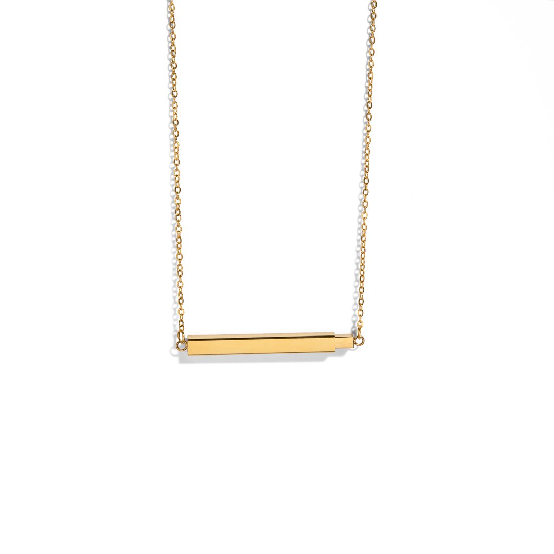 SECRET MESSAGE CUSTOM GOLDEN NECKLACE - COLLARES GRABADOS - Malandra Jewelry - ESYC3