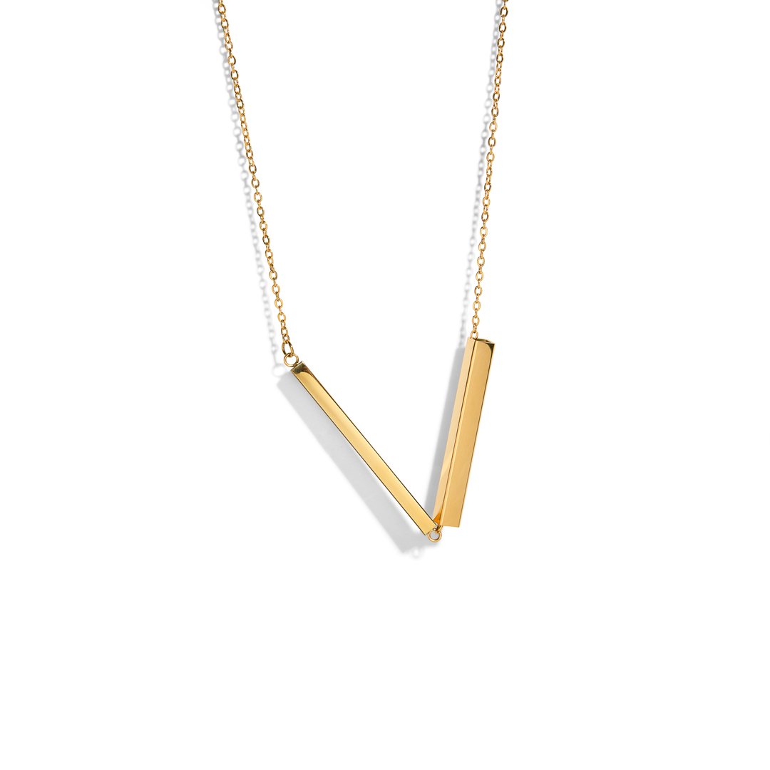 SECRET MESSAGE CUSTOM GOLDEN NECKLACE - COLLARES GRABADOS - Malandra Jewelry - ESYC3