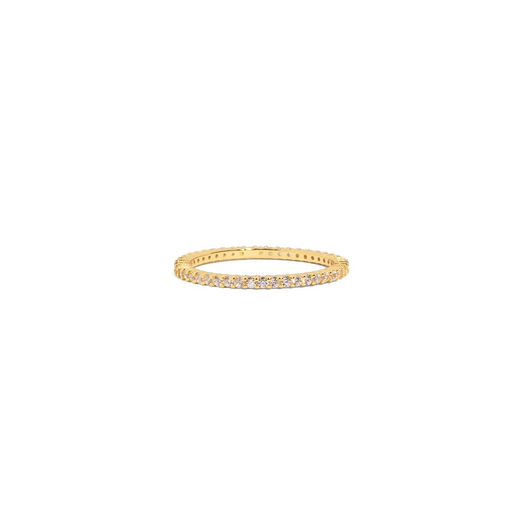 SERENA DAINTY GLEAMING GOLDEN RING - ANILLOS - Malandra Jewelry - EAWR71.6 - M230828001565