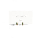 SERENA GREEN GLEAM HUGGIES - ARETES - Malandra Jewelry - EAWA39 - MME099