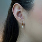 SERENA OPAL DROP HUGGIES - ARETES - Malandra Jewelry - EAWA41-MME0131