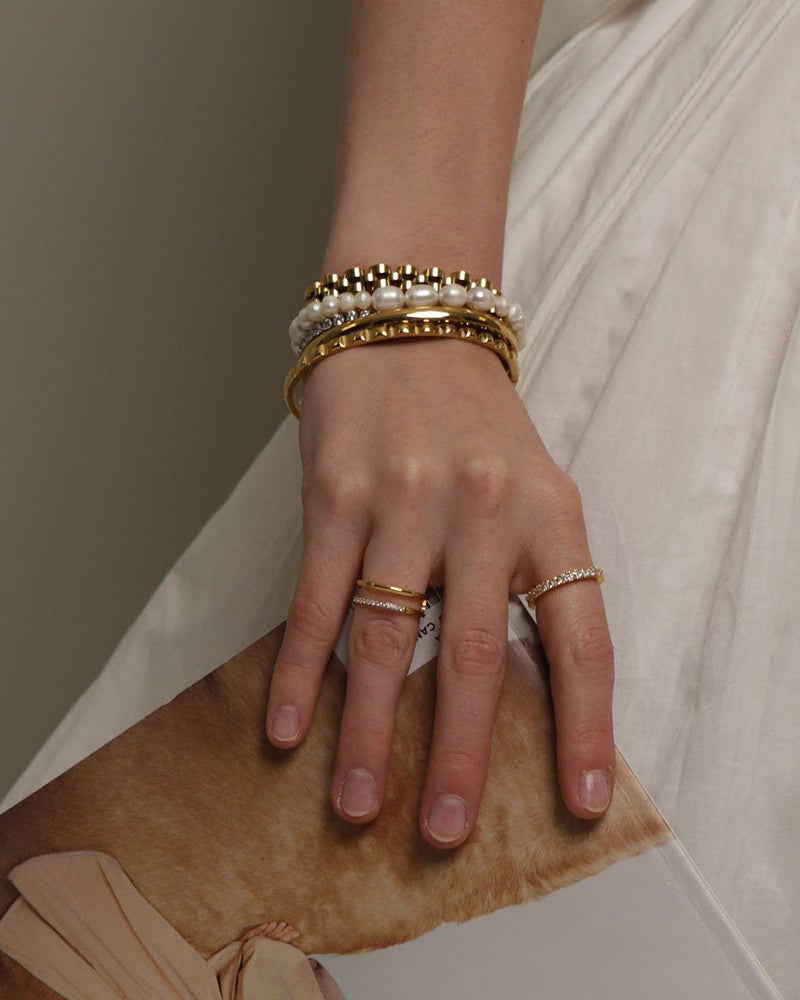 SERENA PLAIN & SPARK RING - ANILLOS - Malandra Jewelry - EAWR73.6 - M230828001586