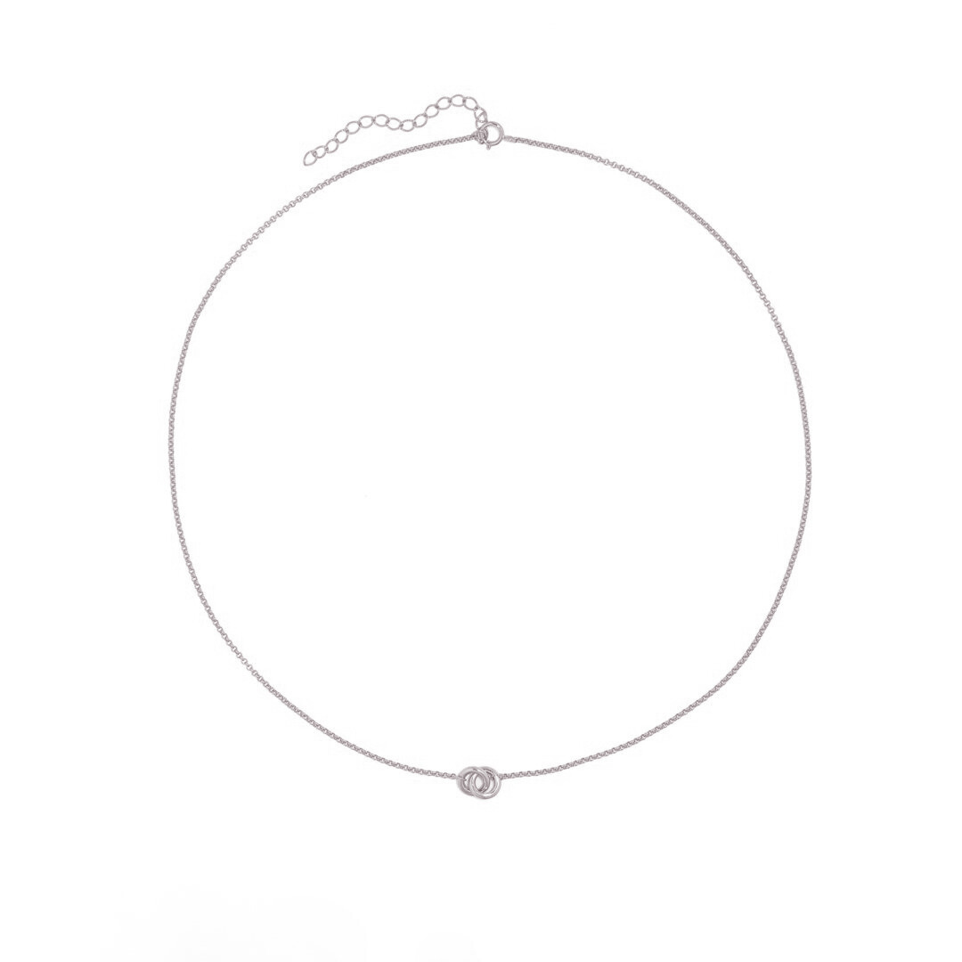 SERENA SILVER SOULMATE NECKLACE - COLLARES - Malandra Jewelry - ERC47.P-60305712345A