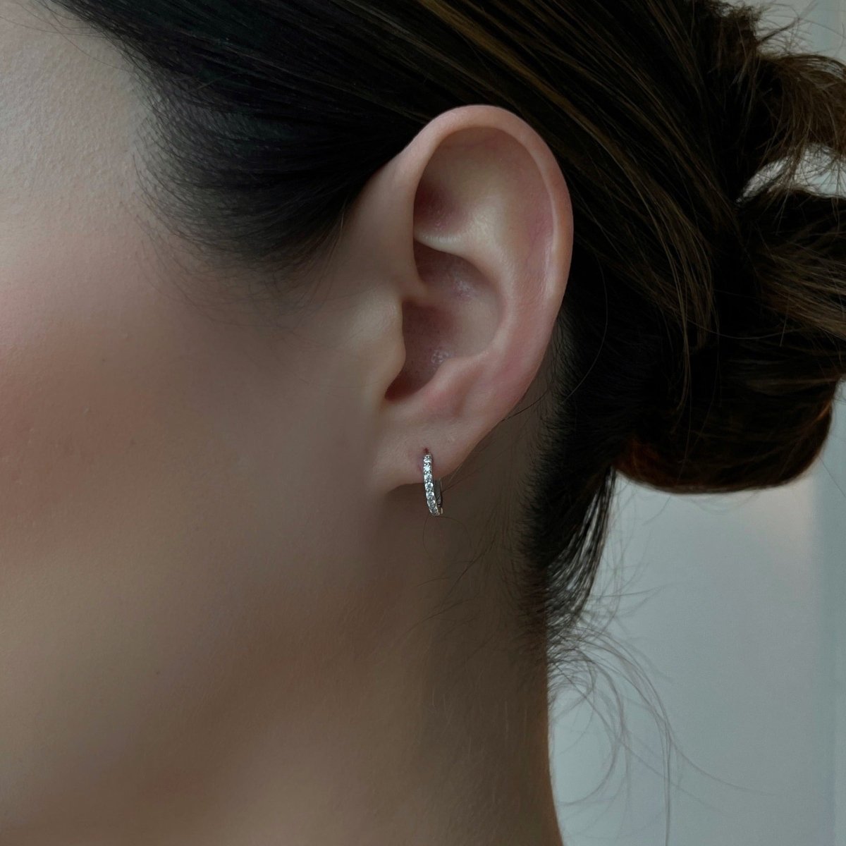 SERENA SPARK SILVER HUGGIES SET - ARETES - Malandra Jewelry - ERA65-60204830900A/60204820085A