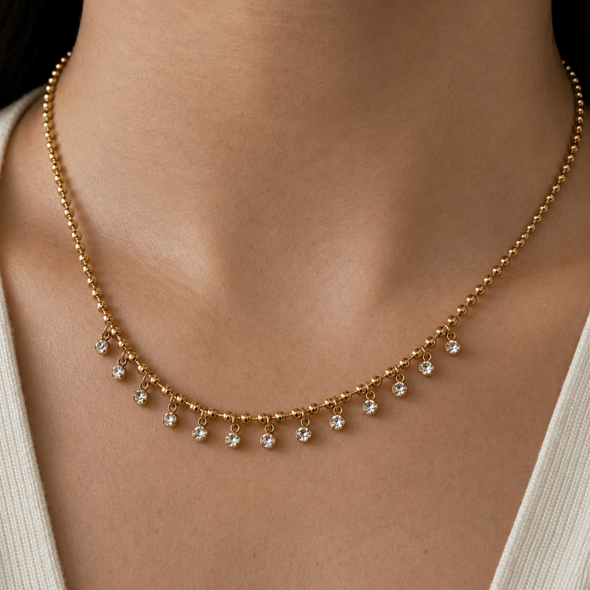 SHIMMER DROP NECKLACE - COLLARES - Malandra Jewelry - EUWC337-JDN0109014