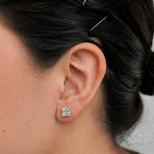 Shimmer Square Studs - ARETES - Malandra Jewelry - ZWA159-QX01076Y