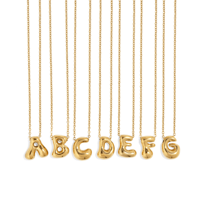 SHINY BALLOON INITIAL NECKLACE - COLLARES - Malandra Jewelry - AC1444.A - G02693