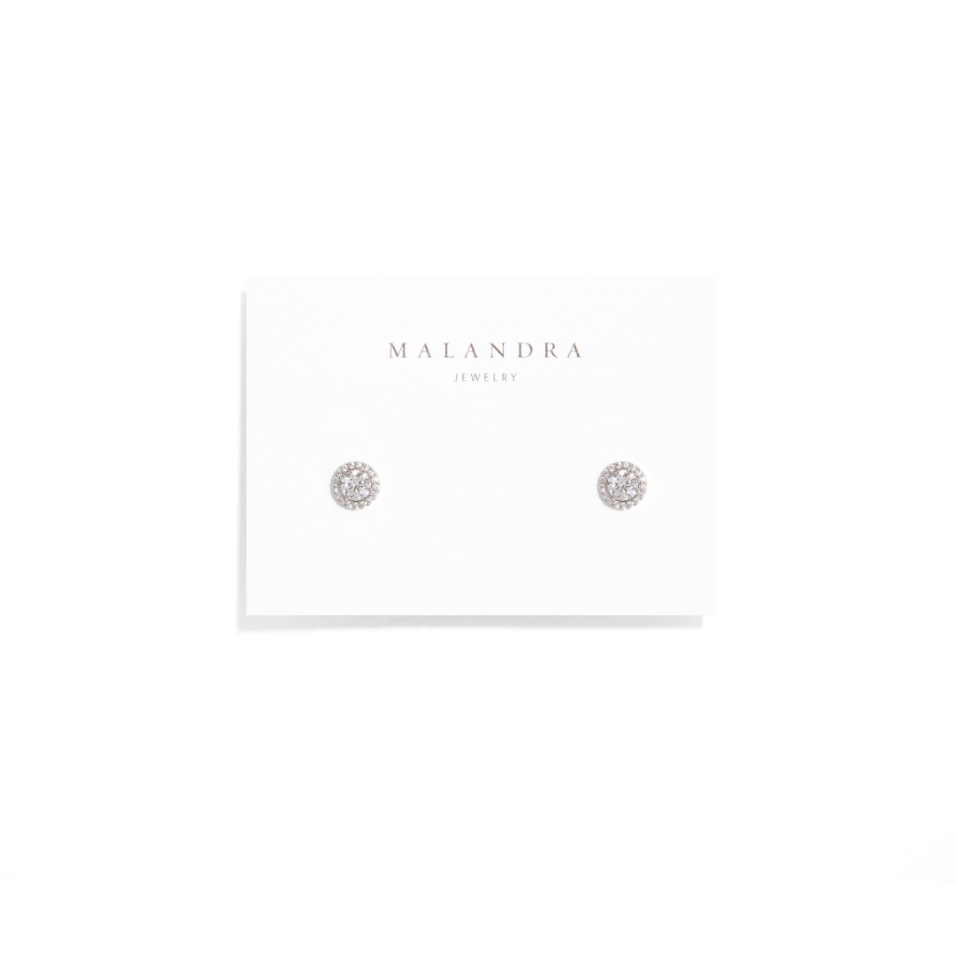 SHINY CIRCLE STUDS SMALL - ARETES - Malandra Jewelry - ZWA53.P - QX00865YX