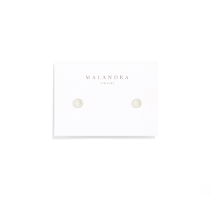 SHINY CRYSTAL SNOW STUDS - ARETES - Malandra Jewelry - ZWA50.B - QX05454Y