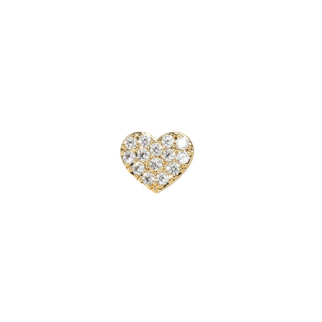 SHINY HEART PIERCING - ARETES - Malandra Jewelry - ZTA11