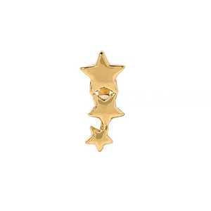 Shooting Star Gold Piercing - ARETES - Malandra Jewelry - ZTA45-EGD2526
