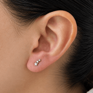 Shooting Star Silver Piercing - ARETES - Malandra Jewelry - ZTA45.P-EGD2526K