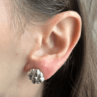 SILVER BLOOM GLOW EARRINGS - ARETES - Malandra Jewelry - ZWA11.P - QX00925Y