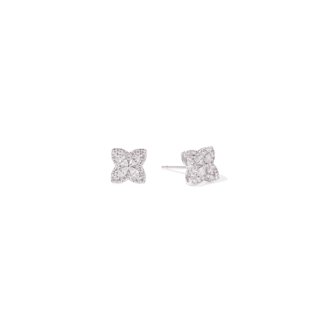 SILVER BLOOM SHINE EARRINGS - ARETES - Malandra Jewelry - ZWA118.P-QX08213Y