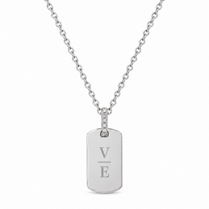 SILVER CUSTOM TAG NECKLACE - COLLARES GRABADOS - Malandra Jewelry - LJC3.P-JT-N3092