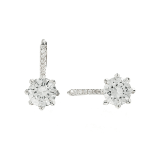 Silver Dazzle Drop Earrings - ARETES - Malandra Jewelry - ZWA177.P-QX07470Z