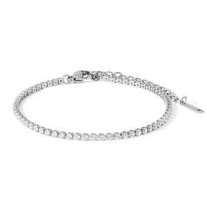 Silver Dazzle Tennis Bracelet - PULSERAS - Malandra Jewelry - EUWP215.P-JDB0112060-1-S