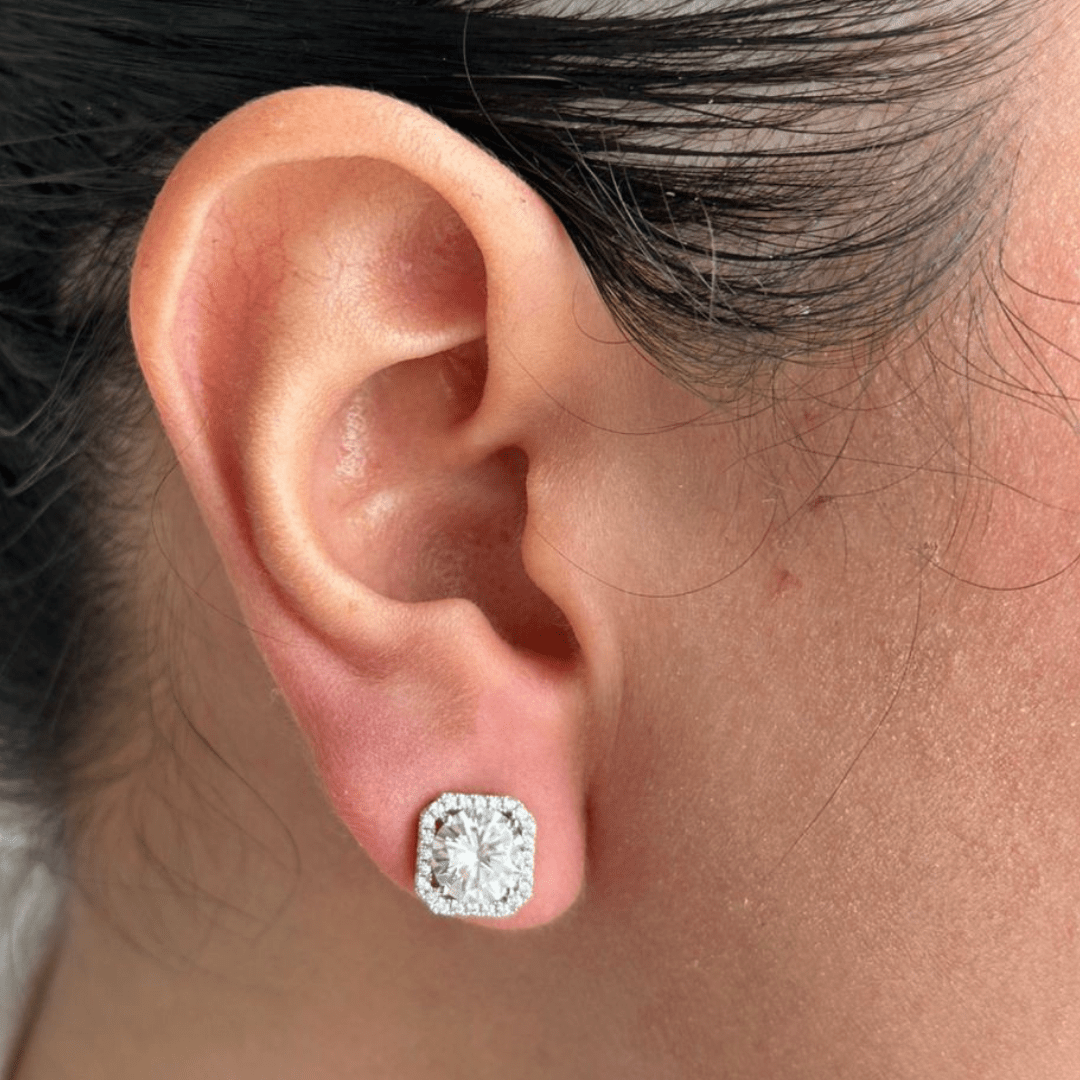 SILVER GLIMMER EARRINGS - ARETES - Malandra Jewelry - ZWA72.P - QX02204