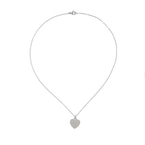 SILVER HEART CUSTOM NECKLACE - COLLARES GRABADOS - Malandra Jewelry - ESYC8