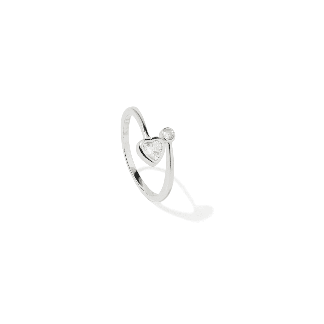 SILVER HEART SPARK RING - ANILLOS - Malandra Jewelry - FBR458-1EAN0016-RP