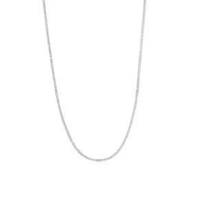 SILVER LARGE TENNIS NECKLACE - COLLARES - Malandra Jewelry - EYHC82-MODEL 7 NECKLACE