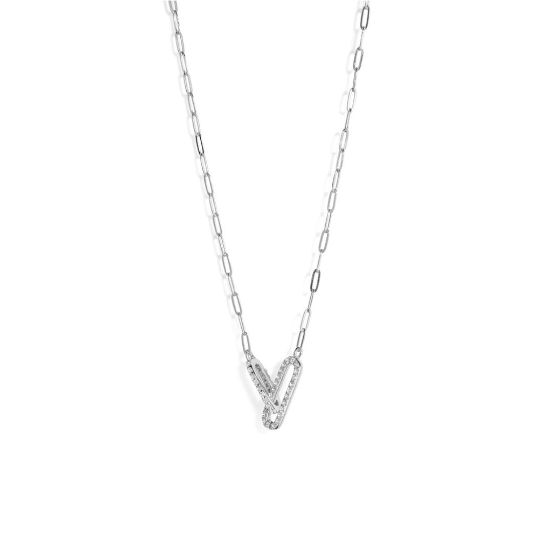 SILVER LINKED SOULS NECKLACE - COLLARES - Malandra Jewelry - EAWC109.P - M2005125382