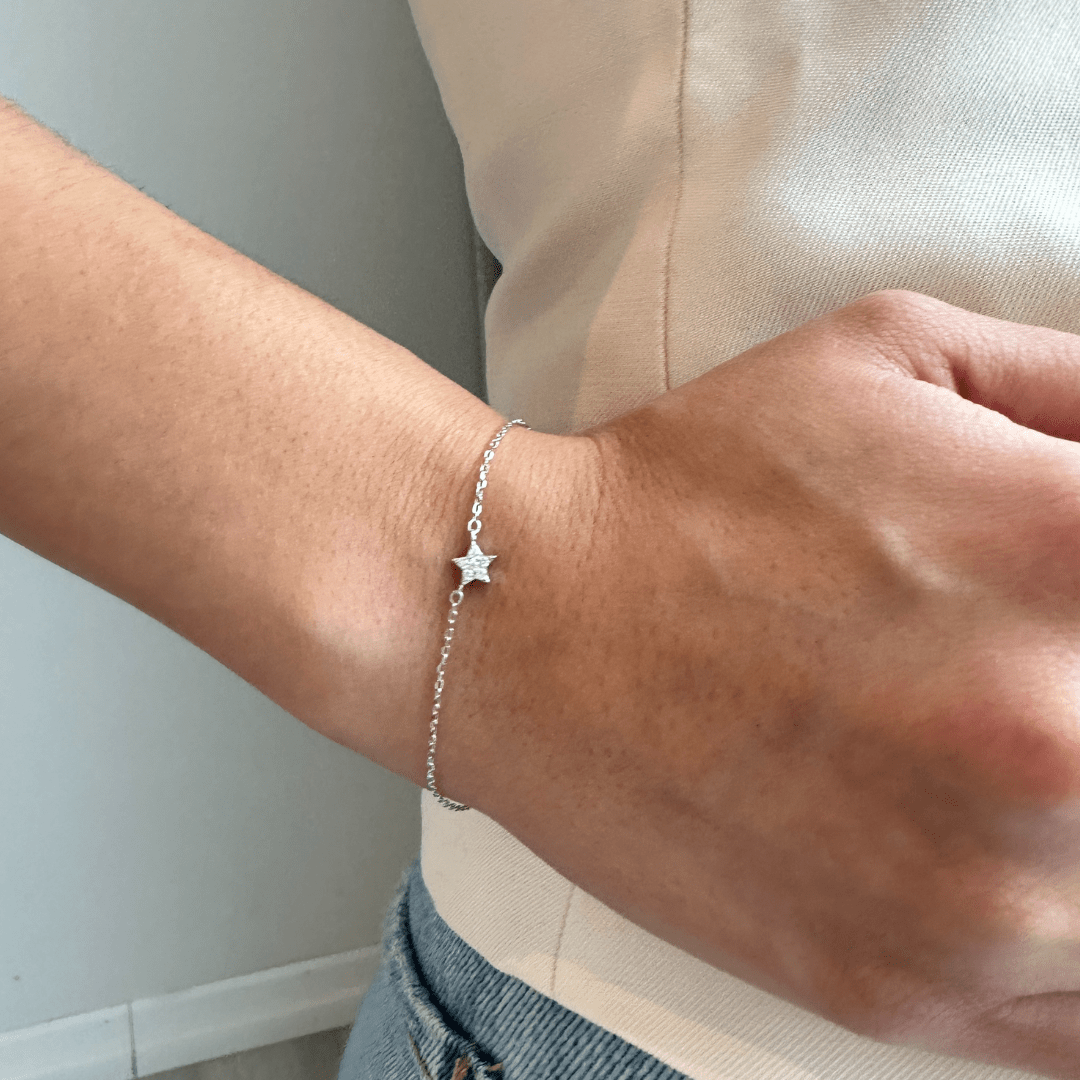 SILVER LITTLE STAR BRACELET - PULSERAS - Malandra Jewelry - EAWP22.P - MMN265