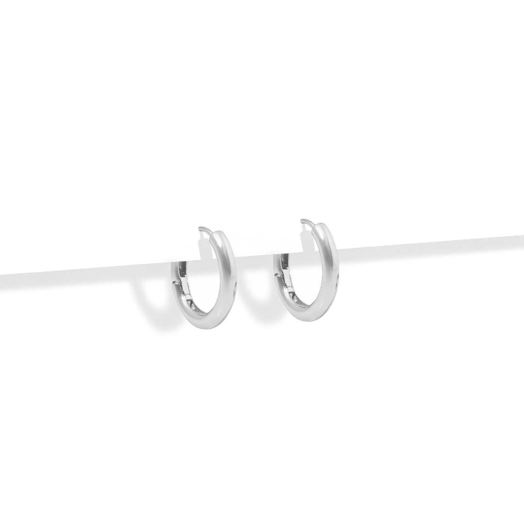 SILVER LUX CLASSIC HOOPS - ARETES - Malandra Jewelry - ZWA115.P-QX01700