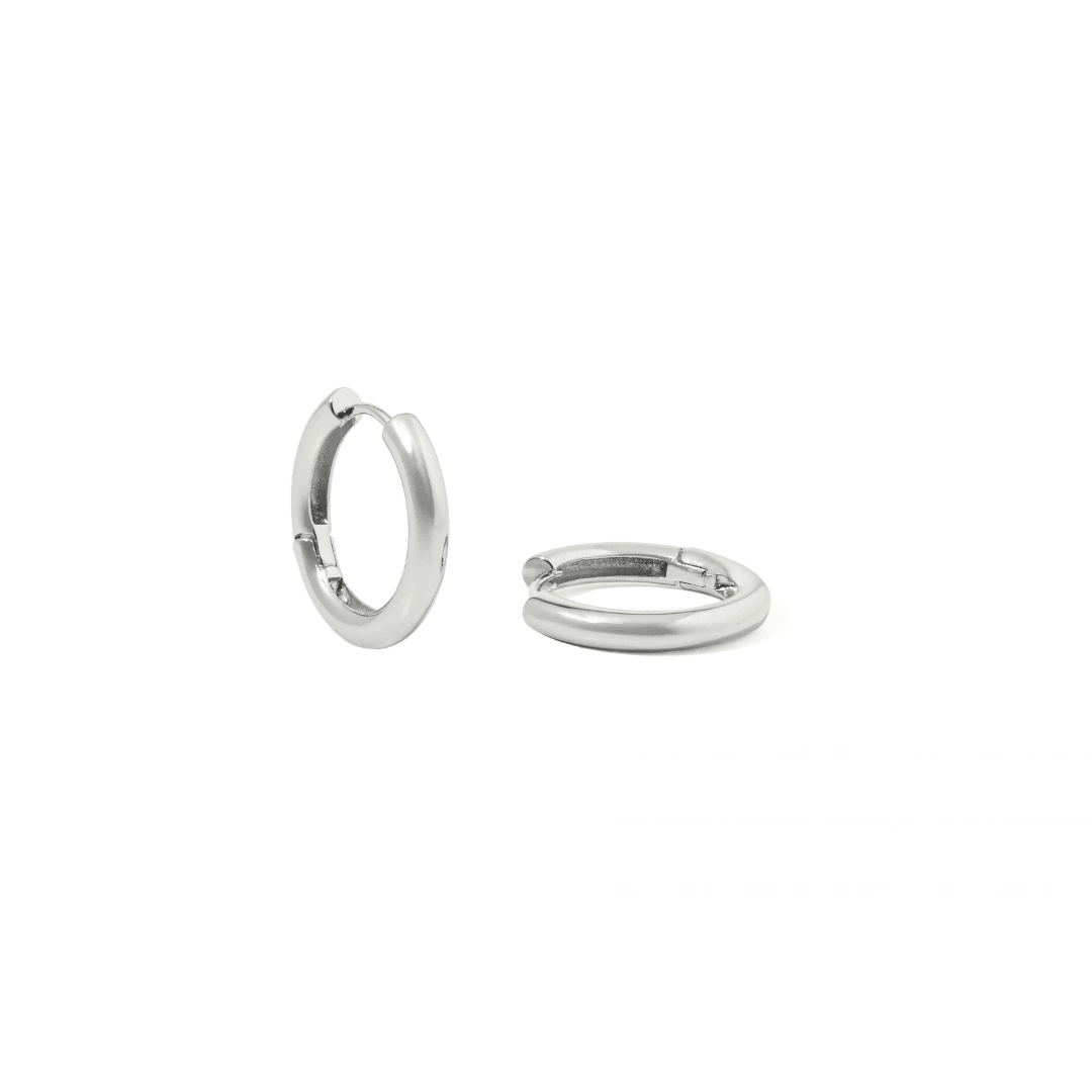 SILVER LUX CLASSIC HOOPS - ARETES - Malandra Jewelry - ZWA115.P-QX01700