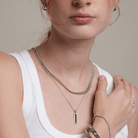 SILVER LUXE FLAT ESSENTIAL NECKLACE - COLLARES - Malandra Jewelry - ICC510.P
