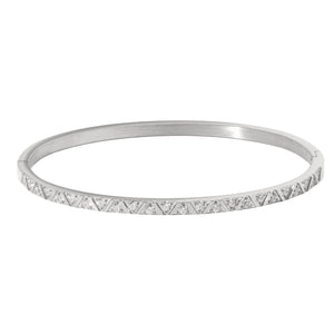 SILVER LUXE HALO BANGLE - PULSERAS - Malandra Jewelry - EMKP18.P-B-0269