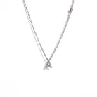 SILVER MILANO LETTER NECKLACE - COLLARES - Malandra Jewelry - EAWC37.A