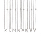 SILVER MILANO LETTER NECKLACE - COLLARES - Malandra Jewelry - EAWC37.A