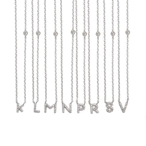 SILVER MILANO LETTER NECKLACE - COLLARES - Malandra Jewelry - EAWC37.A