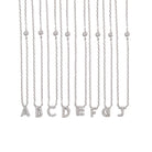 SILVER MILANO LETTER NECKLACE - COLLARES - Malandra Jewelry - EAWC37.A