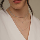 SILVER MILANO LETTER NECKLACE - COLLARES - Malandra Jewelry - EAWC37.A