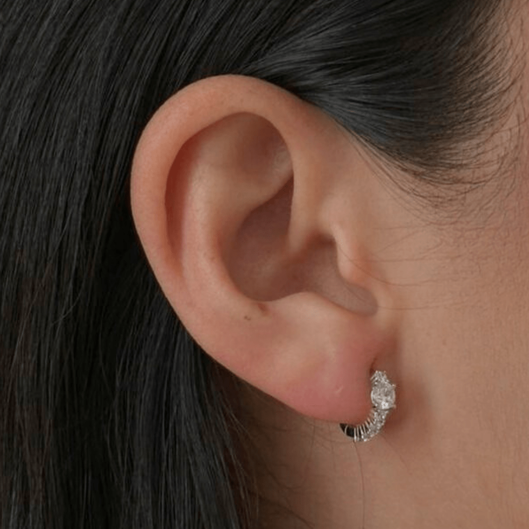 SILVER MINI GLEAM HOOPS - ARETES - Malandra Jewelry - ZWA131.P-QX01345