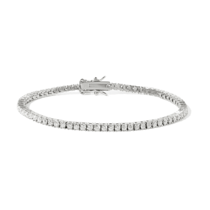 Silver Moissanite Deluxe Tennis Bracelet - PULSERAS - Malandra Jewelry - LRP9.P-SMOB01-P-2-6.5