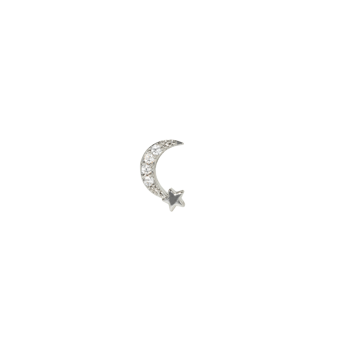 SILVER NIGHT PIERCING - ARETES - Malandra Jewelry - ZTA7
