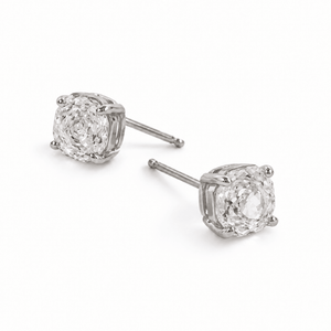 Silver Pavé Flower Mini Studs - ARETES - Malandra Jewelry - ZWA202.P-QX04234Y