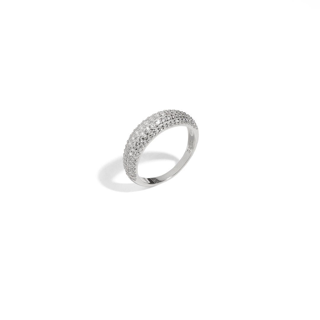 SILVER PAVE MILANO RING - ANILLOS - Malandra Jewelry - EAWR58.6 - MMR256 - S - 6