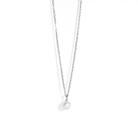 SILVER PEARL GLAM NECKLACE - COLLARES - Malandra Jewelry - ZOC2.P - YE06503AOCB
