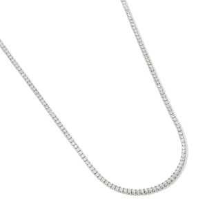 Silver Radiant Tennis Necklace - COLLARES - Malandra Jewelry - LRC11.P-SMON01-P-2-18